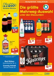 Discounter Prospekt von Netto Marken-Discount Coswig Netto Marken-Discount Prospekt: "DER ORT, AN DEM DU IMMER AUSGEZEICHNETE PREISE FINDEST.", 2 Seiten, 26.10.2026 - 31.10.2026
