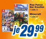 Paw Patrol: Der Kinofilm oder Minecraft Angebote von Nintendo Switch bei expert Lutherstadt Wittenberg für 29,99 €