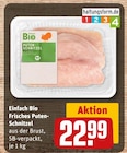 Frisches Puten Schnitzel Angebote von Einfach Bio bei REWE Moers für 22,99 €