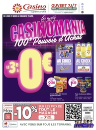 Prospectus Casino Supermarchés à Épinal, "le mois CASINOMANIA, 100% Pouvoir d'Achat", 50 pages, 20/03/2023 - 02/04/2023