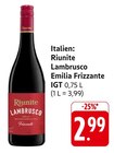 Lambrusco Emilia Frizzante IGT im Angebot bei EDEKA in Rastatt Lambrusco Emilia Frizzante IGT Angebote von Riunite bei EDEKA Rastatt für 2,99 €