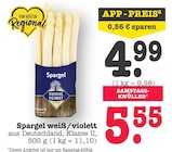 Spargel weiß/violett Angebote von Unsere Heimat bei E center Ettlingen für 4,99 €
