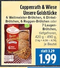 Unsere Goldstücke 6 Weltmeister-Brötchen im Angebot bei EDEKA in Gießen Unsere Goldstücke 6 Weltmeister-Brötchen Angebote von Coppenrath & Wiese bei EDEKA Gießen für 1,99 €