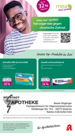 mea - meine apotheke Apotheken Prospekt der aktuellen Woche mit 4 Seiten, gültig von 01.06.2026 bis 30.06.2026, in Güstrow und Umgebung Aktueller mea - meine apotheke Apotheken Prospekt in Güstrow und Umgebung, "Unsere Juni-Angebote" mit 4 Seiten, 01.06.2026 - 30.06.2026