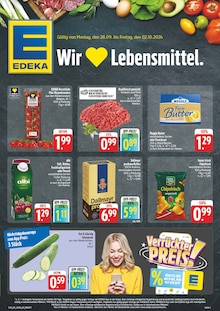 EDEKA Bad Kissingen Prospekt der aktuellen Woche, gültig von 28.09.2026 bis 02.10.2026 Aktueller EDEKA Bad Kissingen Prospekt "Wir lieben Lebensmittel!" mit 8 Seiten