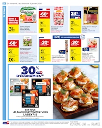 Prix et réduction Saumon Fumé dans le prospectus Carrefour Market en cours Offre Saumon Fumé dans le catalogue Carrefour Market du moment à la page 26