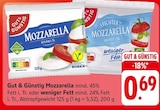 Mozzarella oder Leichter Mozzarella Angebote von Gut & Günstig bei E center Freiburg für 0,69 €