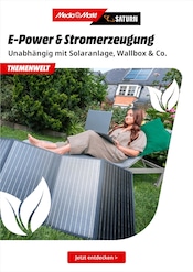 Aktueller MediaMarkt Saturn Magdeburg Prospekt "THEMENWELT E-Power & Stromerzeugung" mit 1 Seite