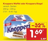 Netto Marken-Discount Dortmund - Waffel oder Knoppers Riegel Angebot im Prospekt Waffel oder Knoppers Riegel bei Netto Marken-Discount im Dortmund Prospekt für 1,69 €