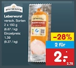 Aktuelles Leberwurst Angebot bei Netto Marken-Discount in Paderborn ab 2,00 €