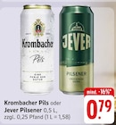 Aktuelles Krombacher Pils oder Jever Pilsener Angebot bei EDEKA in Koblenz ab 0,79 €