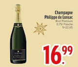 Champagne Angebote von Philippe de Lonsac bei EDEKA Augsburg für 16,99 €