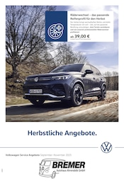 Der aktuelle Volkswagen Prospekt Der aktuelle Volkswagen Prospekt Herbstliche Angebote.