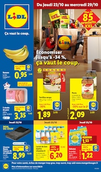 Catalogue Lidl à Ville cette semaine, valable du 23/10/2025 au 29/10/2025 Prospectus Lidl à Ville, "Ca vaut le coup.", 84 pages de promos valables du 23/10/2025 au 29/10/2025