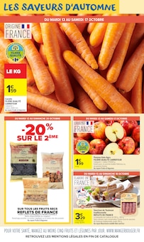 Promotion Carotte dans le prospectus Carrefour Market, valable du 13/10/2026 au 25/10/2026 Promo Carotte dans le catalogue Carrefour Market du moment à la page 3