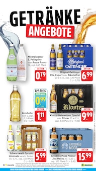 Wasser im E center Prospekt "Aktuelle Angebote" mit 86 Seiten (Freiburg (Breisgau))