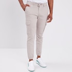 Pantalon cargo slim à coulisse sable homme en promo chez La Halle Pantalon cargo slim à coulisse sable homme dans le catalogue La Halle