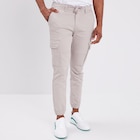 Pantalon cargo slim à coulisse sable homme en promo chez La Halle Pantalon cargo slim à coulisse sable homme dans le catalogue La Halle