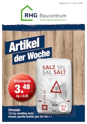 Aktueller RHG Baucentrum Baumärkte Prospekt in Schwarzenberg und Umgebung, "Artikel der Woche" mit 1 Seite, 01.12.2025 - 06.12.2025