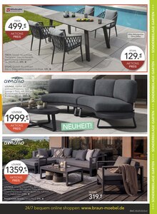 Sofa im aktuellen BRAUN Möbel-Center Prospekt (Reutlingen) Sofa im BRAUN Möbel-Center Prospekt "WOHNEN IM GARTEN 2025" mit 4 Seiten (Reutlingen)