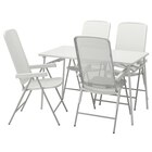 Aktuelles Tisch+4 Hochlehner/außen weiß/weiß/grau Angebot bei IKEA in Ulm ab 289,99 €