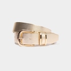 Ceinture avec boucle couleur or femme - La Halle Ceinture avec boucle couleur or femme à 6,49 € dans le catalogue La Halle