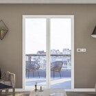 Porte-fenêtre aluminium blanc 2 vantaux - H.205 x l.120 cm - GoodHome à Brico Dépôt dans Nouilly