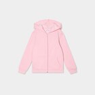 Sweat zippé à capuche droit rose clair fille à 7,19 € dans le catalogue La Halle