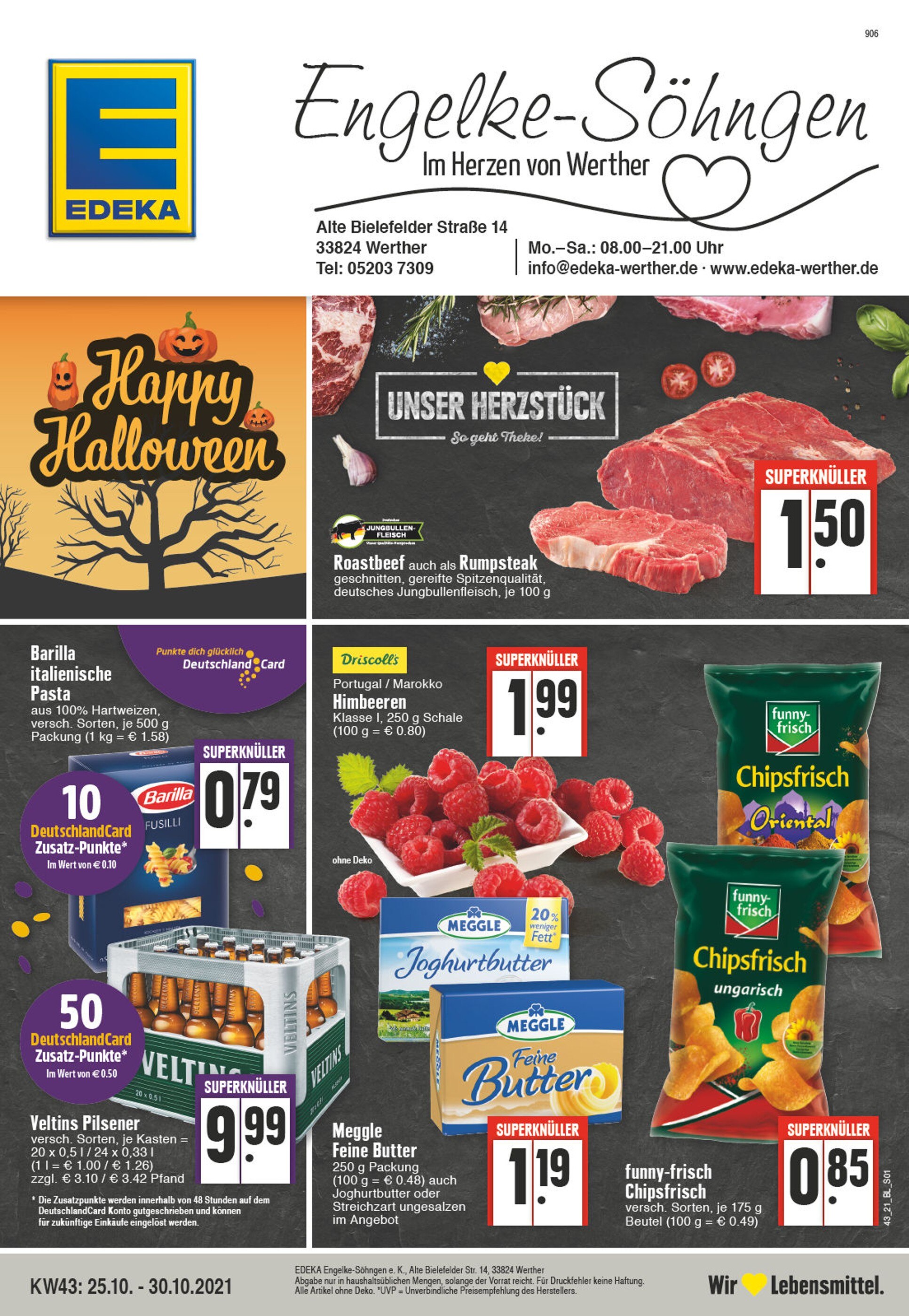 EDEKA Prospekt für Spenge mit 24 Seiten EDEKA Prospekt für Spenge: "Aktuelle Angebote", 24 Seiten, 25.10.2021 - 30.10.2021