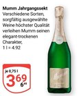 Jahrgangssekt Angebote von Mumm bei GLOBUS Neunkirchen für 3,69 €