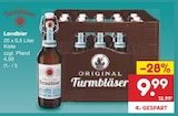 Landbier von Original Turmbläser für 9,99 € bei Netto Marken-Discount im Angebot Landbier von Original Turmbläser im aktuellen Netto Marken-Discount Prospekt