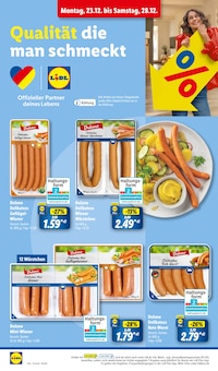 Wiener Würstchen im Lidl Prospekt "LIDL LOHNT SICH" mit 38 Seiten (Bielefeld)