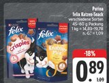 Aktuelles felix Katzen-Snack Crispies Angebot bei E center in Jena ab 0,89 €