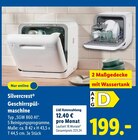 Geschirrspülmaschine Angebote von Silvercrest bei Lidl Villingen-Schwenningen für 199,00 €