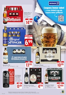 Warsteiner im EDEKA Prospekt "Aktuelle Angebote" mit 36 Seiten (Offenburg)