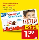 Schokolade von Kinder im aktuellen Netto Marken-Discount Prospekt für 1,29 €
