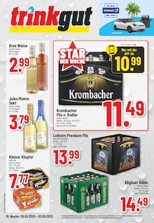Krombacher im aktuellen EDEKA Prospekt (Hückelhoven) Krombacher im EDEKA Prospekt "Aktuelle Angebote" mit 24 Seiten (Hückelhoven)
