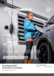 Werkstatt & Auto Prospekt von Volkswagen Eching Volkswagen Prospekt: "Flexible Mobilität entdecken", 1 Seite, 01.02.2023 - 28.02.2023
