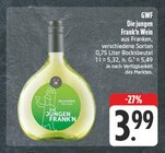 Die jungen Frank'n Wein im Angebot bei EDEKA in Würzburg Die jungen Frank'n Wein Angebote von GWF bei EDEKA Würzburg für 3,99 €