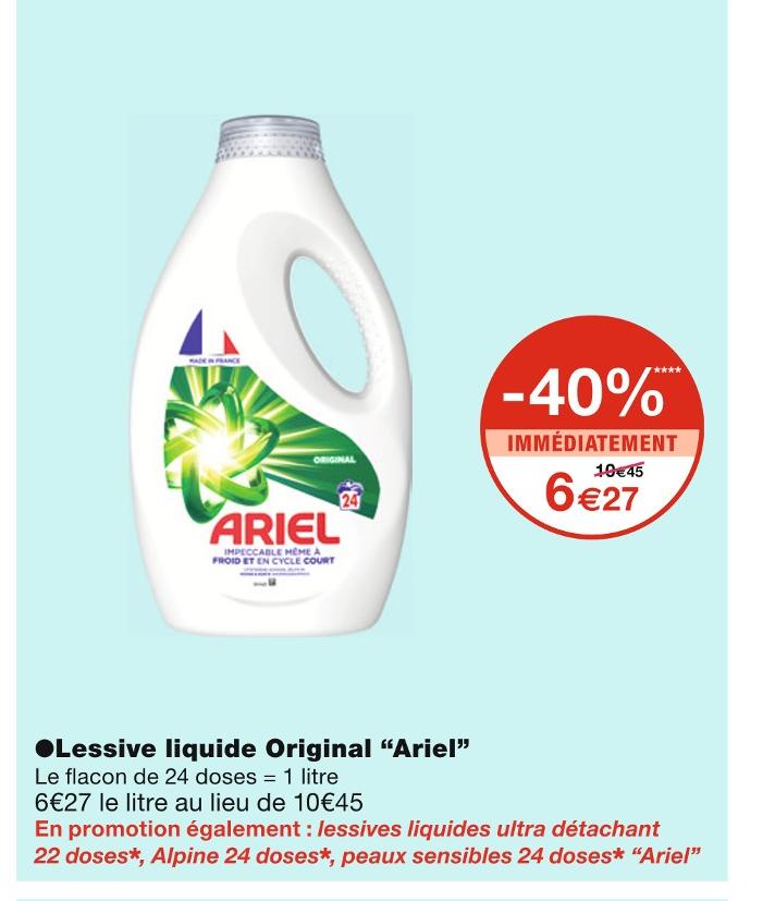 Lessive liquide Ariel 28+3 Doses Achat - Vente Pas chers
