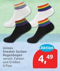 Aktuelle Bekleidung Angebote bei budni in Hamburg Aktuelles Unisex Sneaker Socken Regenbogen Angebot bei budni in Hamburg ab 4,49 €