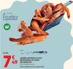 Gambas entières cuites réfrigérées ou crues décongelées - Auchan Hypermarché à Marseille Gambas entières cuites réfrigérées ou crues décongelées en promo chez Auchan Hypermarché Marseille à 7,49 €