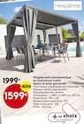 Pergola Avila bioclimatique en aluminium traité époxy et acier galvanisé - Hespéride en promo chez Maxi Bazar Marseille à 1 599,00 €