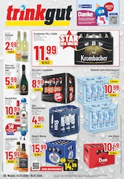 Getränkemarkt Prospekt von Trinkgut Wipperfürth Trinkgut Prospekt: "Aktuelle Angebote", 6 Seiten, 14.07.2025 - 19.07.2025