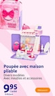 Poupée avec maison pliable en promo chez Action Brive-la-Gaillarde à 9,95 €