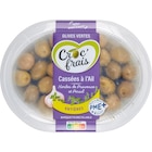 Olives entières cassées à l'ail CROC FRAIS en promo chez Carrefour Olives entières cassées à l'ail CROC FRAIS dans le catalogue Carrefour
