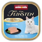 Animonda Cat Vom Feinsten Mildes Menue Pute & Forelle 100 g im Angebot bei Zookauf in Remscheid Animonda Cat Vom Feinsten Mildes Menue Pute & Forelle 100 g Angebote von Animonda bei Zookauf Remscheid für 0,79 €