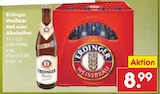 Aktuelles Weißbier Hell oder Alkoholfrei Angebot bei Netto Marken-Discount in Hamburg ab 8,99 €