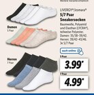 Je 5/7 Paar Sneakersocken Angebote von LIVERGY®/esmara® bei Lidl Monheim für 3,99 €