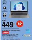 Pc portable ip3 17iau7 - LENOVO en promo chez E.Leclerc Bergerac à 449,00 €